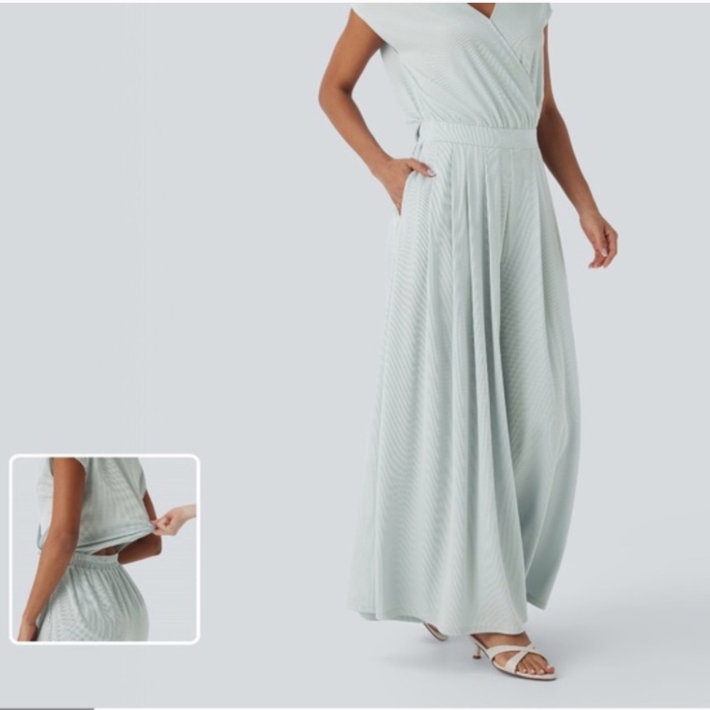 Women’s Halara Jumpsuit Wide Leg Comfy Tags Size L - Picture 5 of 7